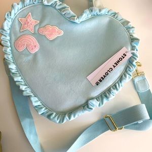 Stoney Clover Lane Seeing Stars heart mini tote with patches NEW!!